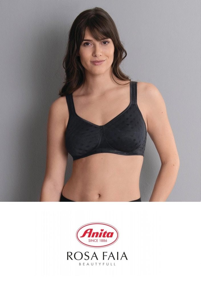 SUJETADOR DEPORTIVO ANITA TALLA 100. COPA C. COLOR NEGRO