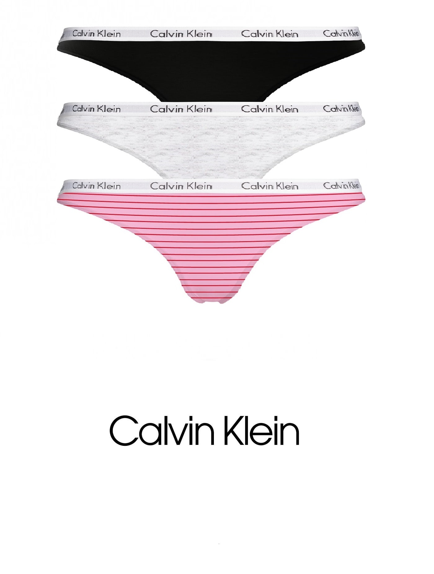 Cortar Centro de producción menta Calvin Klein Pack 3 Bragas QD35587E W5A | Señorella